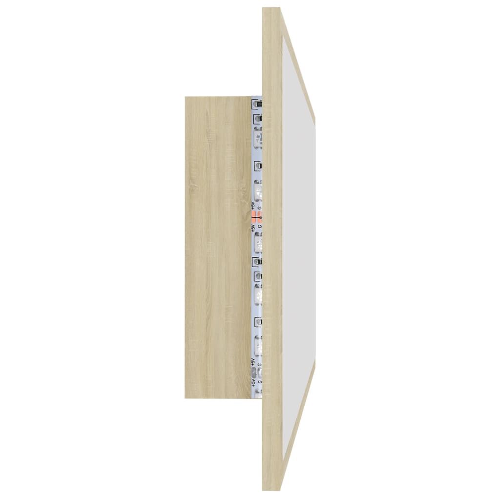 vidaXL Καθρέφτης Μπάνιου με LED Sonoma Δρυς 100x8,5x37 εκ. Ακρυλικός
