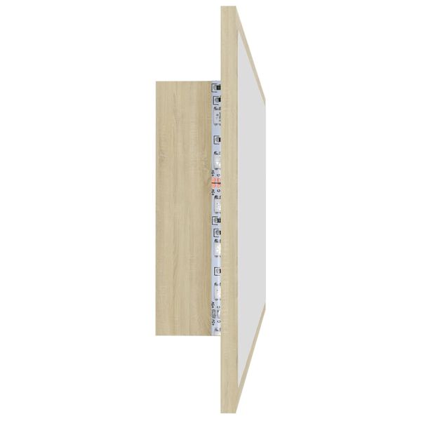 vidaXL Καθρέφτης Μπάνιου με LED Sonoma Δρυς 100x8,5x37 εκ. Ακρυλικός