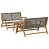 vidaXL Κήπου Καρέκλες με Τραπέζι 3 pcs Γκρι 90 x 45 x 40 cm