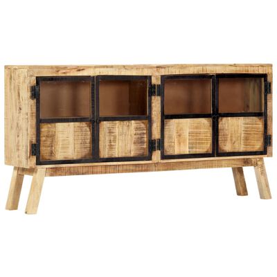 vidaXL Μπουφές Καφέ/Μαύρο 160x30x80 εκ. Μασίφ Ακατέργαστο Ξύλο Μάνγκο