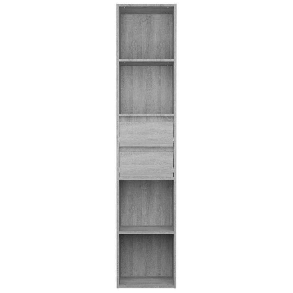 vidaXL Βιβλιοθήκη Γκρι Sonoma 36 x 30 x 171 εκ. από Επεξεργασμένο Ξύλο