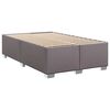 vidaXL Κρεβάτι Boxspring με Στρώμα Γκρι 120x200εκ. από Συνθετικό Δέρμα