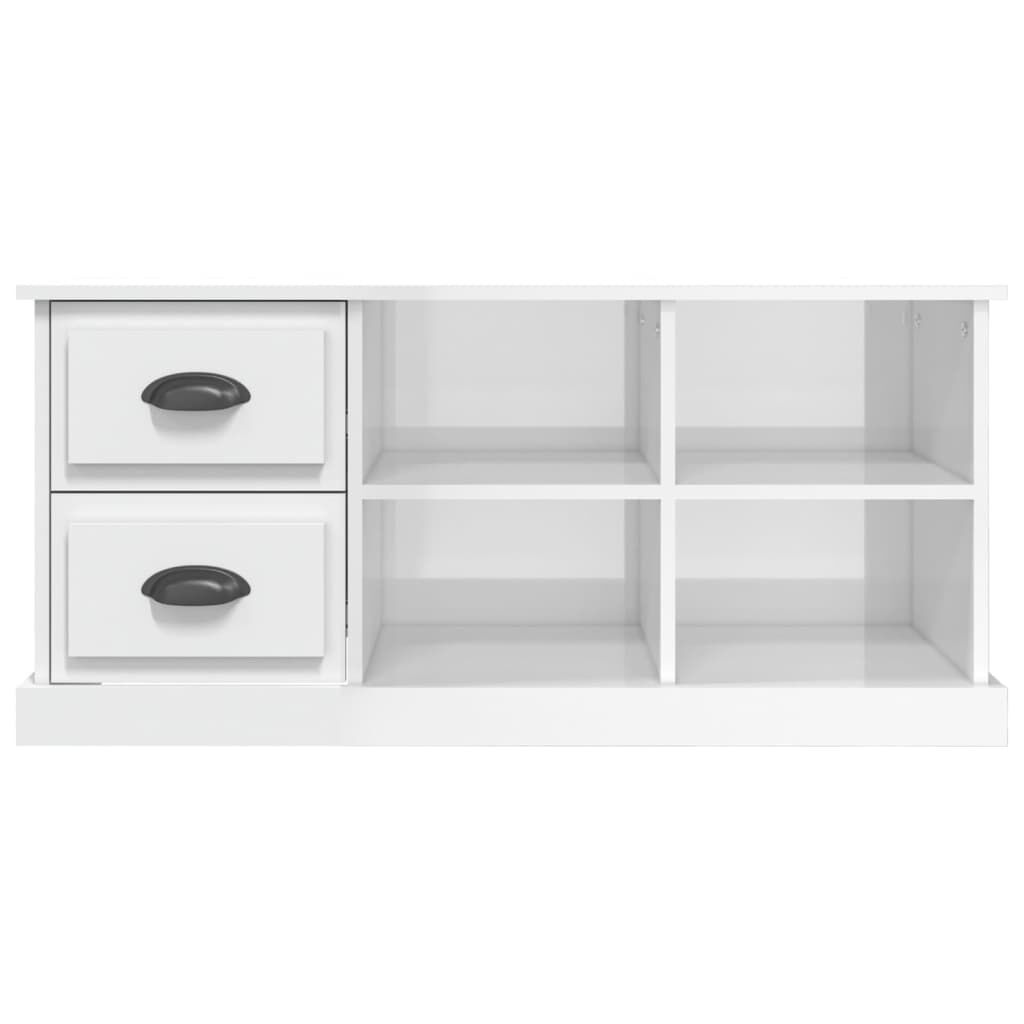 vidaXL Έπιπλο Τηλεόρασης Γυαλ. Λευκό 102x35,5x47,5 εκ. Επεξεργ. Ξύλο