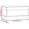 vidaXL Πάγκος Σκούρο Γκρι 70 x 35 x 41 εκ. Υφασμάτινος