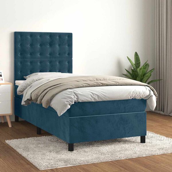 vidaXL &Kappa;&rho;&epsilon;&beta;ά&tau;&iota; Boxspring &mu;&epsilon; &Sigma;&tau;&rho;ώ&mu;&alpha; &Sigma;&kappa;&omicron;ύ&rho;&omicron; &Mu;&pi;&lambda;&epsilon; 100x200 &epsilon;&kappa;. &Beta;&epsilon;&lambda;&omicron;ύ&delta;&iota;&nu;&omicron;