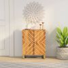 vidaXL Βοηθητικό Έπιπλο Καφέ/Μαύρο 60x33,5x75 εκ. Μασίφ Ξύλο Μάνγκο