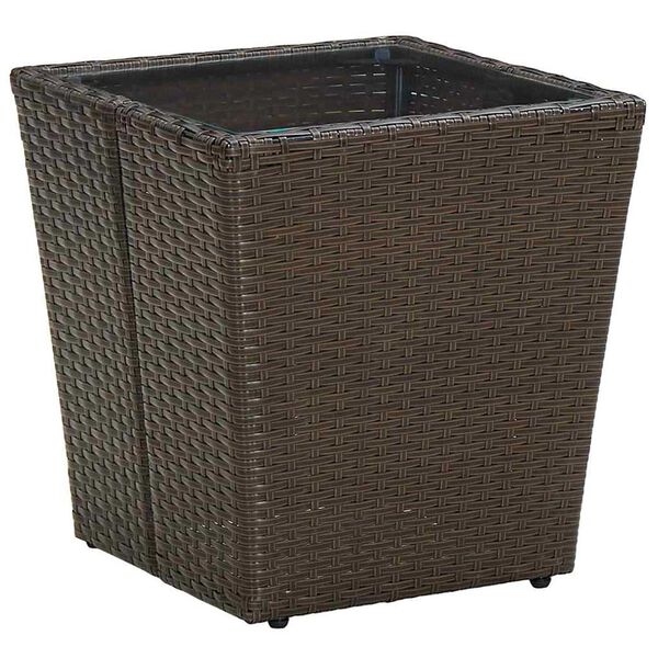 vidaXL Σετ Μπιστρό Κήπου 3 pcs Καφέ Πολυ ράταν