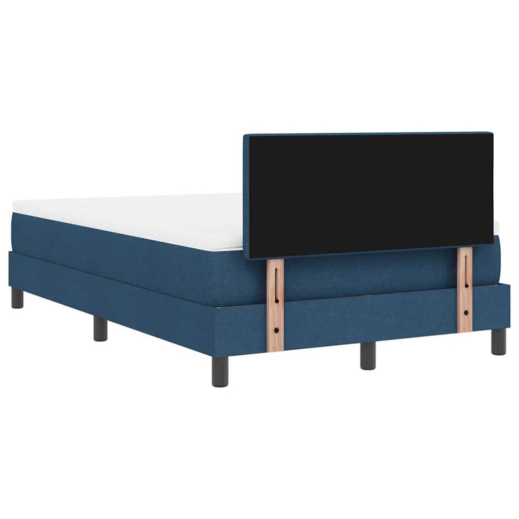 vidaXL Κρεβάτι με ελατήρια με στρώμα Μπλε 120 x 200 cm ύφασμα