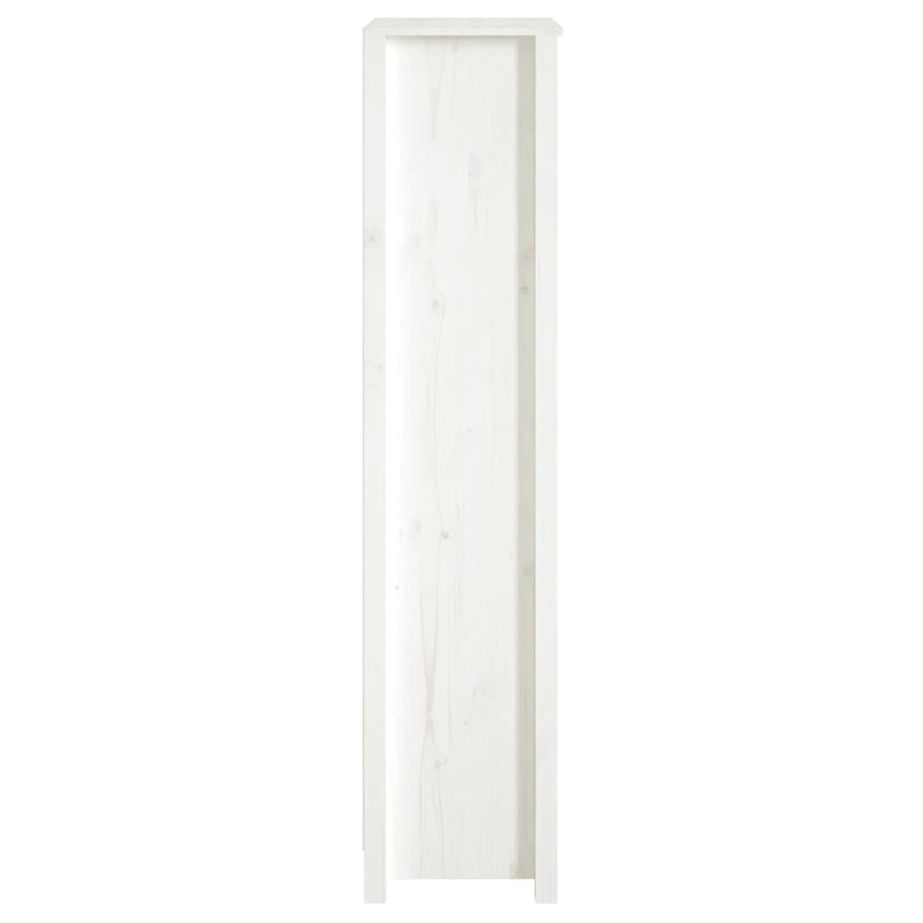 vidaXL Βιβλιοθήκη Λευκή 50 x 35 x 154 εκ. από Μασίφ Ξύλο Πεύκου