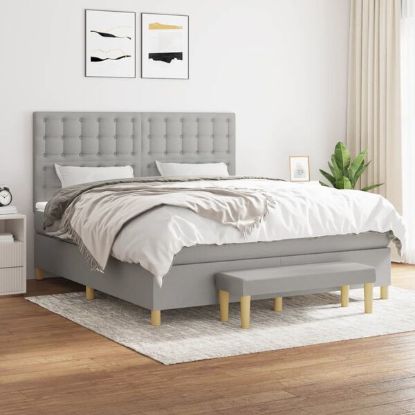 vidaXL &Kappa;&rho;&epsilon;&beta;ά&tau;&iota; Boxspring &mu;&epsilon; &Sigma;&tau;&rho;ώ&mu;&alpha; &Alpha;&nu;. &Pi;&rho;ά&sigma;&iota;&nu;&omicron; 160x200&epsilon;&kappa; &Upsilon;&phi;&alpha;&sigma;&mu;ά&tau;&iota;&nu;&omicron;