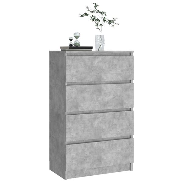 vidaXL Συρταριέρα Γκρι Σκυροδέματος 60x35x98,5 εκ. Επεξεργασμένο Ξύλο