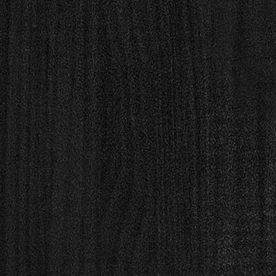 vidaXL Βιβλιοθήκη Μαύρη 40 x 30 x 71,5 εκ. από Μασίφ Ξύλο Πεύκου