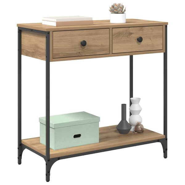 vidaXL &Tau;&rho;&alpha;&pi;έ&zeta;&iota; &kappa;&omicron;&nu;&sigma;ό&lambda;&alpha;&sigmaf; &mu;&epsilon; &sigma;&upsilon;&rho;&tau;ά&rho;&iota; Artisan Oak 75 x 34,5 x 75 &epsilon;&kappa;