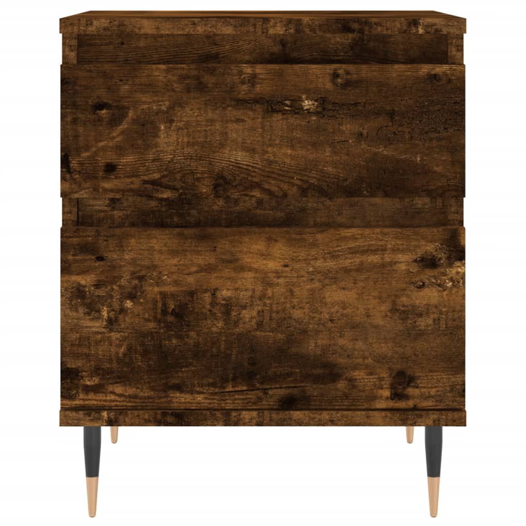 vidaXL Κομοδίνα 2 τεμ. Καπνιστή Δρυς 40 x 35 x 50 εκ. Επεξεργ. Ξύλο