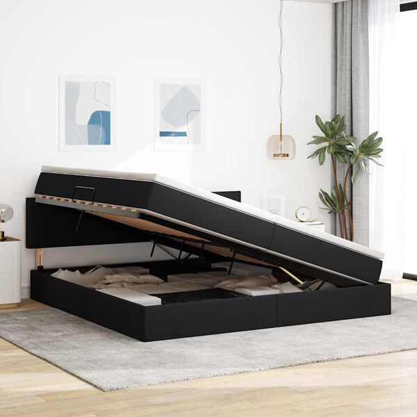 vidaXL &Kappa;&rho;&epsilon;&beta;ά&tau;&iota; &mu;&epsilon; &alpha;&pi;&omicron;&theta;&eta;&kappa;&epsilon;&upsilon;&tau;&iota;&kappa;ό &chi;ώ&rho;&omicron; &kappa;&alpha;&iota; LED &Mu;&alpha;ύ&rho;&omicron; 200 x 200 cm ύ&phi;&alpha;&sigma;&mu;&alpha;