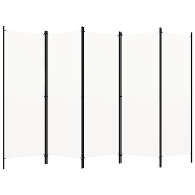 vidaXL Διαχωριστικό Δωματίου με 5 Πάνελ Λευκό 250 x 180 εκ.