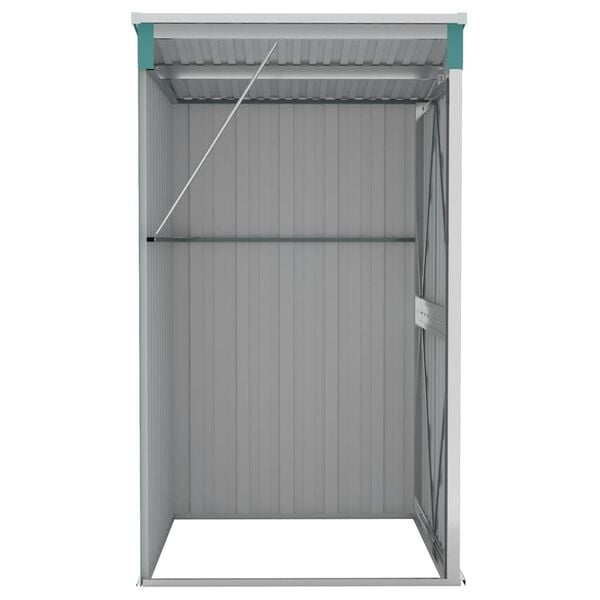 vidaXL Αποθήκη Κήπου Επιτοίχια Πράσινη 118x100x178 εκ από Γαλβ. Ατσάλι