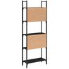 vidaXL Βιβλιοθήκη 5 Επιπέδων Μαύρη 60,5x24x166,5 εκ. Επεξεργ. Ξύλο