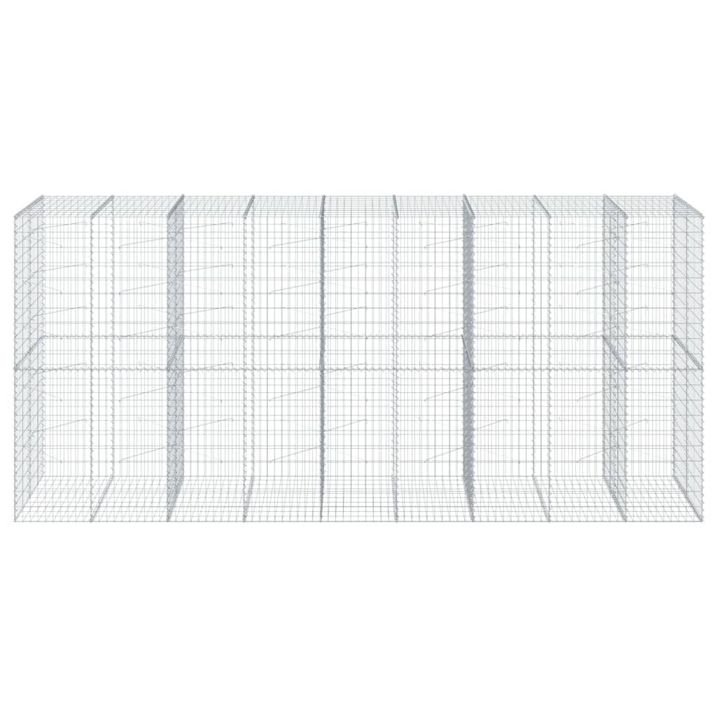 vidaXL Συρματοκιβώτιο με Κάλυμμα 450x100x200εκ από Γαλβανισμένο Χάλυβα