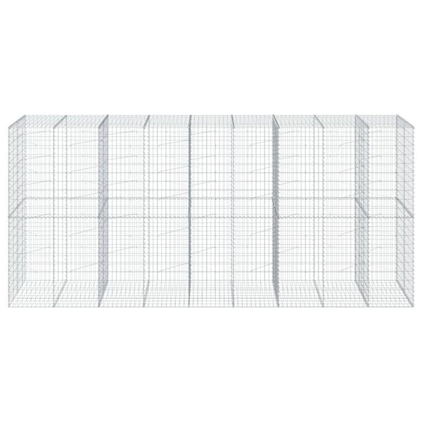 vidaXL Συρματοκιβώτιο με Κάλυμμα 450x100x200εκ από Γαλβανισμένο Χάλυβα