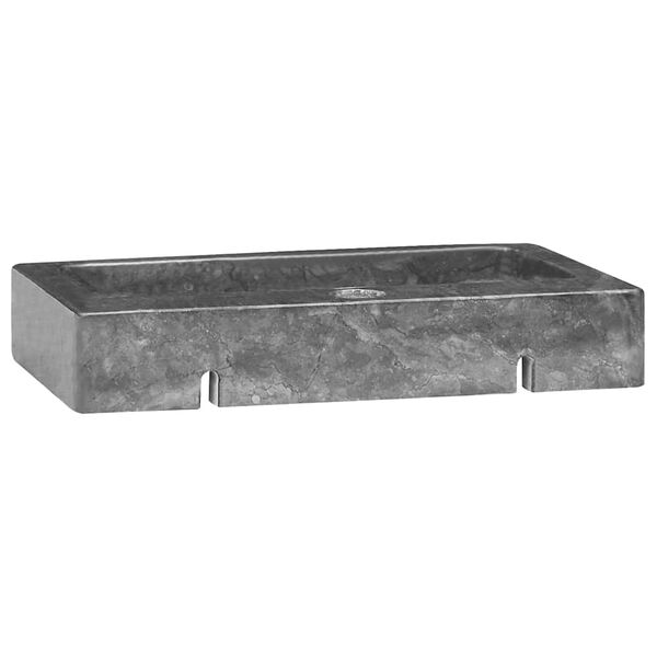 vidaXL Νιπτήρας Επιτοίχιος Γκρι 38 x 24 x 6,5 εκ. Μαρμάρινος