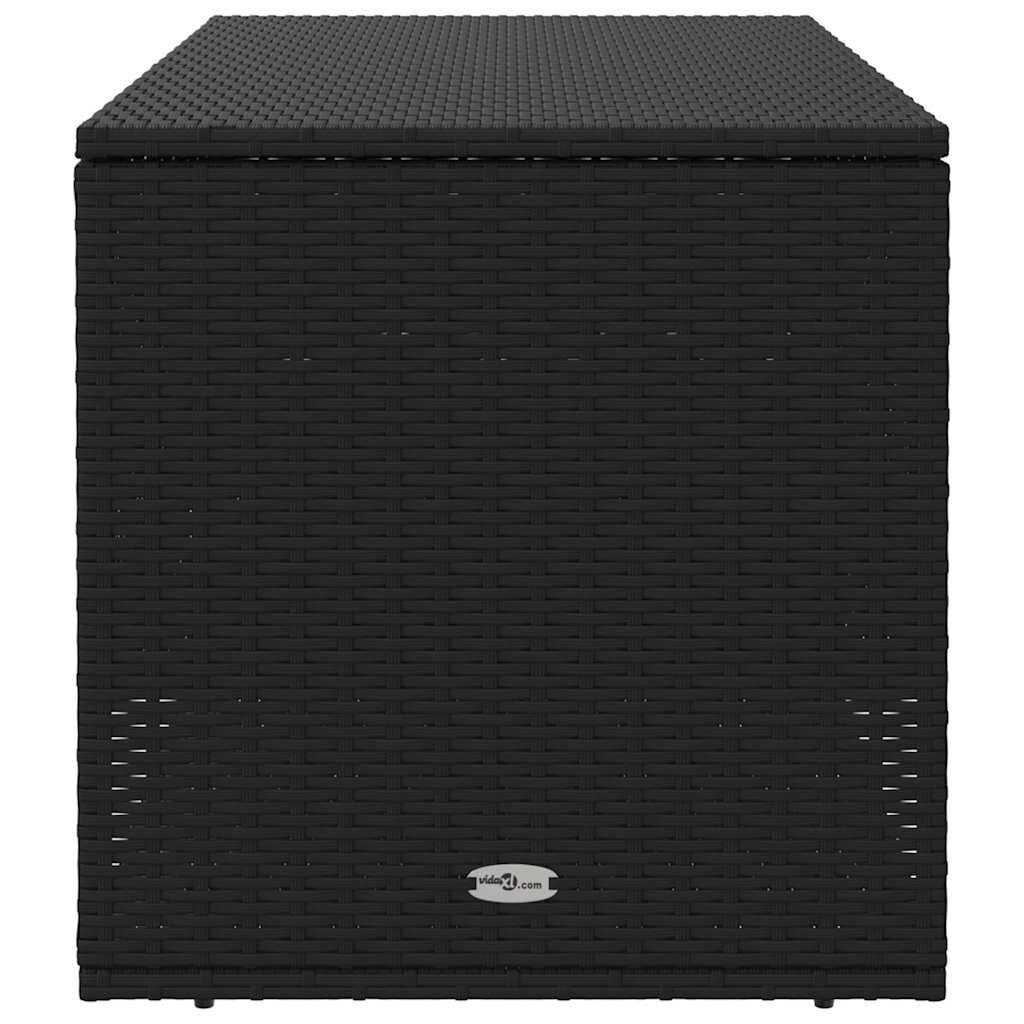 vidaXL Μαξιλαροθήκη εξωτερικού χώρου Μαύρο 100x55x55,5 cm Poly Rattan