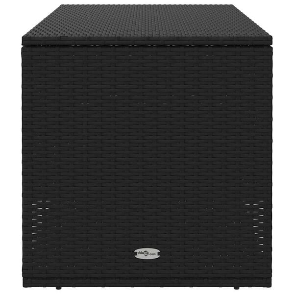 vidaXL Μαξιλαροθήκη εξωτερικού χώρου Μαύρο 100x55x55,5 cm Poly Rattan