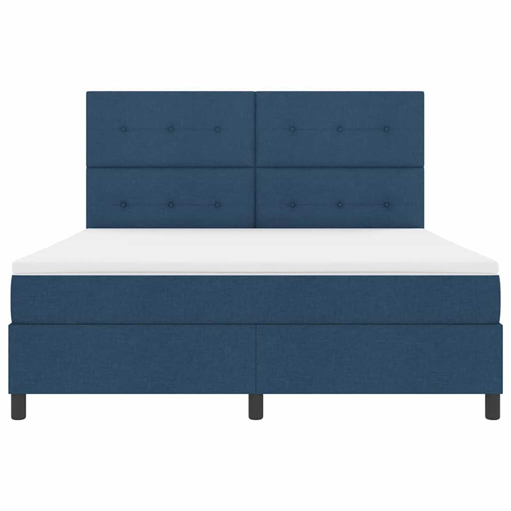 vidaXL Κρεβάτι με ελατήρια με στρώμα Μπλε 180 x 200 cm ύφασμα