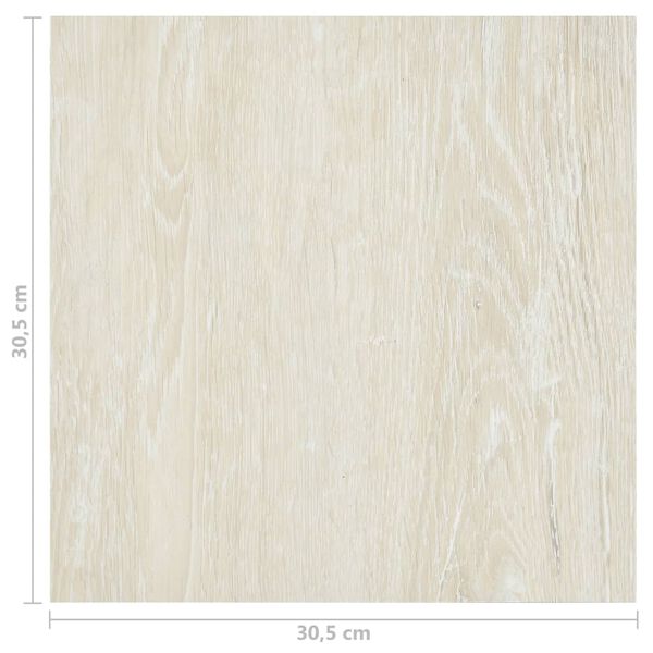 vidaXL Δάπεδο Αυτοκόλλητο Κρεμ 55 τεμ. 5,11 μ² από PVC