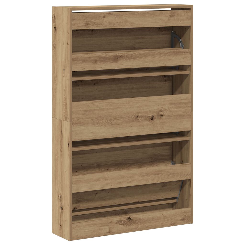 vidaXL Ντουλάπα Παπουτσιών Καρυδιά 80x21x125,5 εκ Επεξεργασμένο Ξύλο