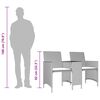 vidaXL Καναπές Κήπου Διθέσιος με Τραπέζι+Σκαμπό Αν. Γκρι Συνθ. Ρατάν