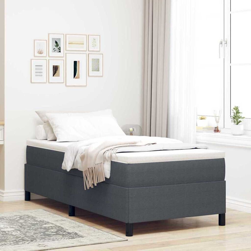 vidaXL Σκελετός Κρεβατιού Σκούρο γκρι 90 x 190 cm Βελούδο