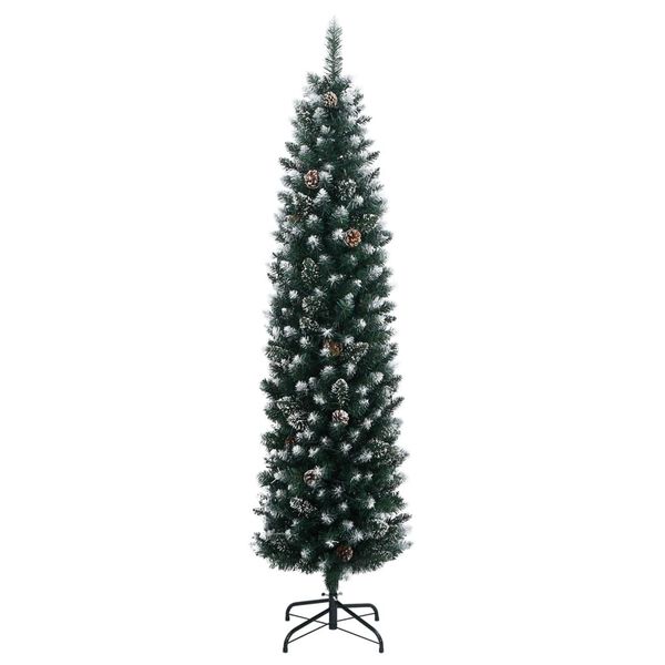 vidaXL Χριστουγεννιάτικο Δέντρο Slim Αρθρωτό με 300 LED 180 εκ.