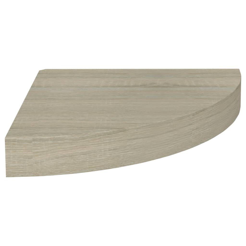 vidaXL Ράφι Τοίχου Γωνιακό Χρώμα Δρυός 25 x 25 x 3,8 εκ. από MDF