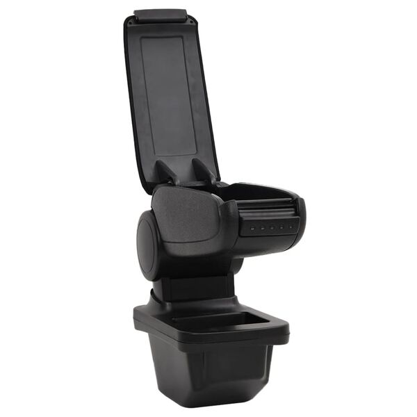 vidaXL Τεμπέλης Αυτοκινήτου Μαύρος 14x33x(30-45,5) από ABS