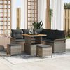 vidaXL Σετ Καναπέ Κήπου 8 pcs Γκρι συνθετικό ρατάν
