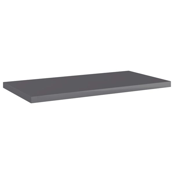vidaXL Ράφια Βιβλιοθήκης 4 τεμ. Γυαλ. Γκρι 40x20x1,5 εκ. Μοριοσανίδα