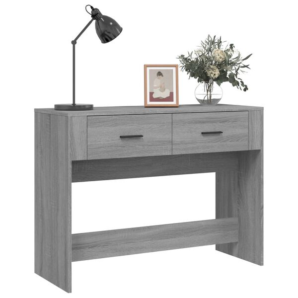 vidaXL Τραπέζι Κονσόλα Γκρι Sonoma 100x39x75 εκ. Επεξεργασμένο Ξύλο