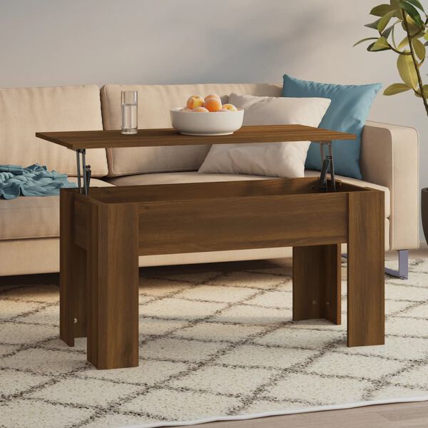 vidaXL Τραπεζάκι Σαλονιού Καφέ Δρυς 101x49x52 εκ. Επεξεργασμένο Ξύλο