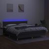 vidaXL &Kappa;&rho;&epsilon;&beta;ά&tau;&iota; Boxspring &mu;&epsilon; &Sigma;&tau;&rho;ώ&mu;&alpha; & LED &Sigma;&kappa;.&Gamma;&kappa;&rho;&iota; 160x200 &epsilon;&kappa; &Upsilon;&phi;&alpha;&sigma;&mu;ά&tau;&iota;&nu;&omicron;