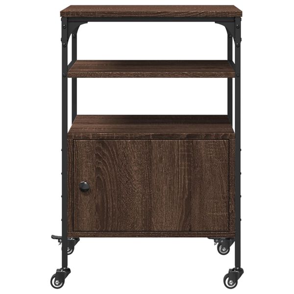 vidaXL Βάση Εκτυπωτή 3 Επιπέδων Καφέ Δρυς 50x40x76 εκ Επεξ. Ξύλο
