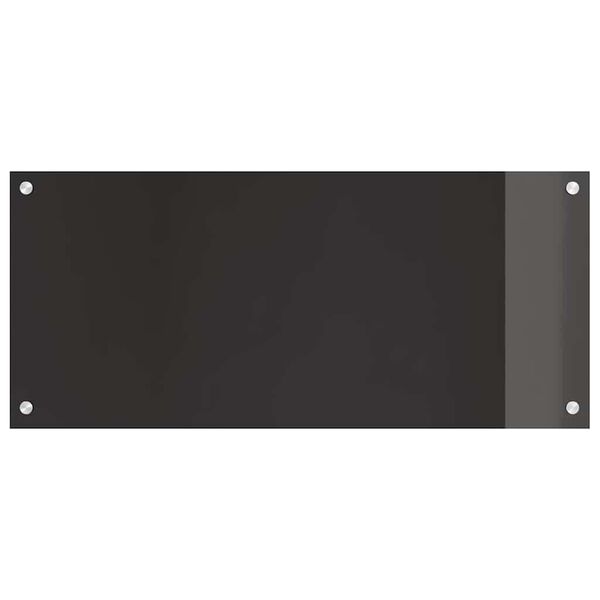 vidaXL Πίσω Πάνελ Κουζίνας Μαύρο 90 x 40 cm σκληρυμένο γυαλί