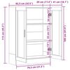 vidaXL Βιτρίνα Γκρι του Σκυροδέματος 82,5 x 30,5 x 115 εκ. Επεξ. Ξύλο