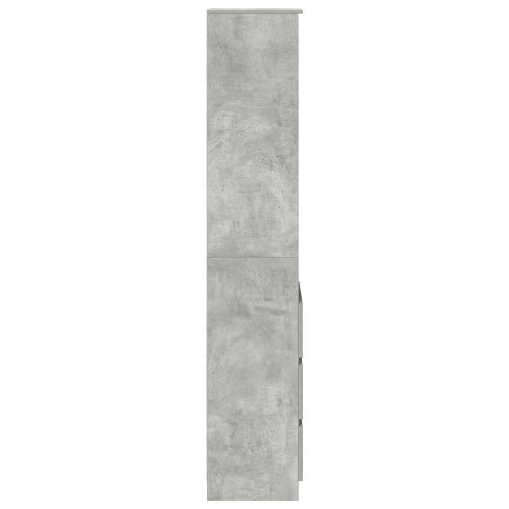vidaXL Ντουλάπι Γκρι Σκυροδέματος 37,5x35x180 εκ. Επεξεργασμένο Ξύλο