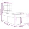 vidaXL Κρεβάτι Boxspring με Στρώμα Μπλε 80 x 200 εκ. Βελούδινο