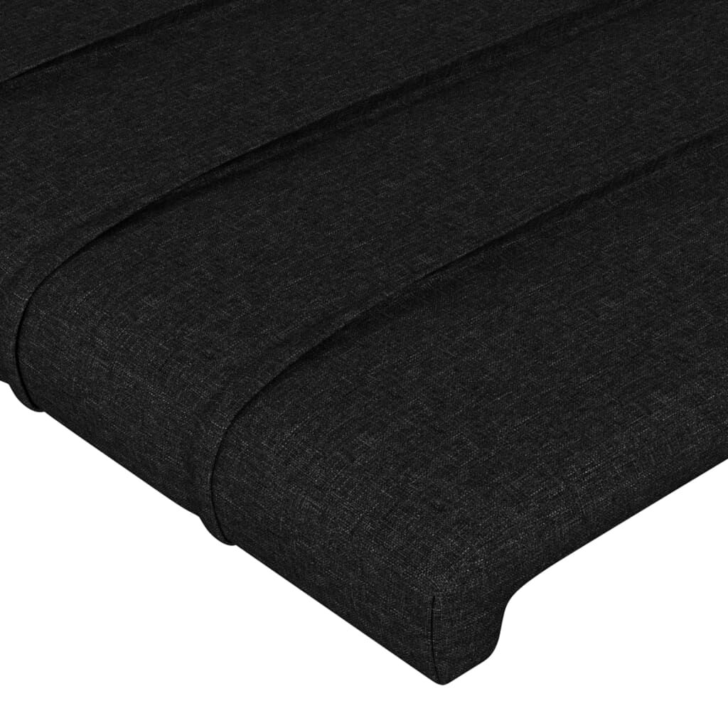 vidaXL Σκελετός Κρεβατιού Χωρίς Στρώμα Μαύρο 120x200 εκ. Υφασμάτινο