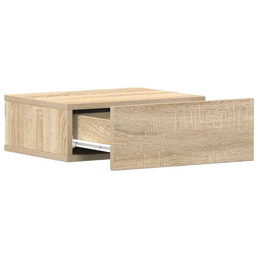 vidaXL Κομοδίνα Κρεμαστά 2 τεμ. Sonoma Δρυς 40x30x15εκ. από Επεξ. Ξύλο