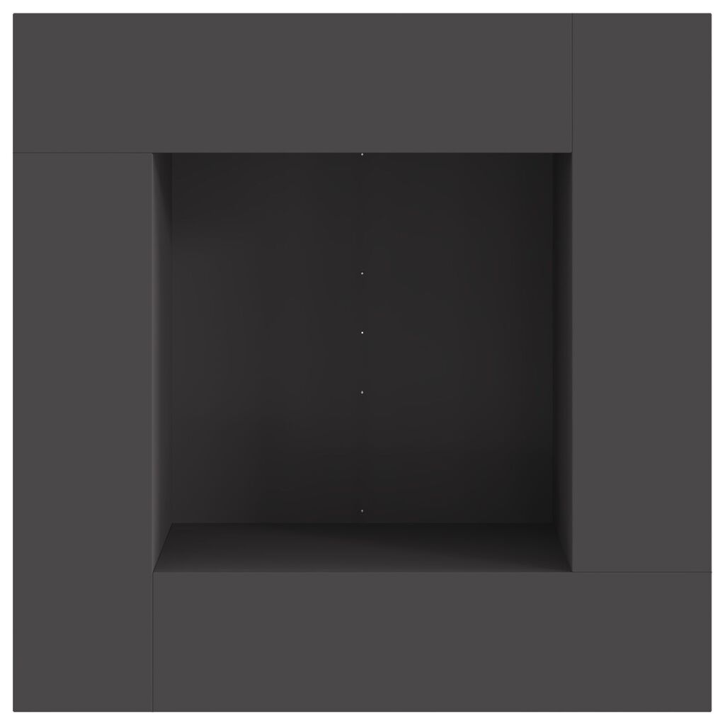 vidaXL Τζάκι Τετράγωνο Μαύρο 80x80x40 εκ. Ατσάλι