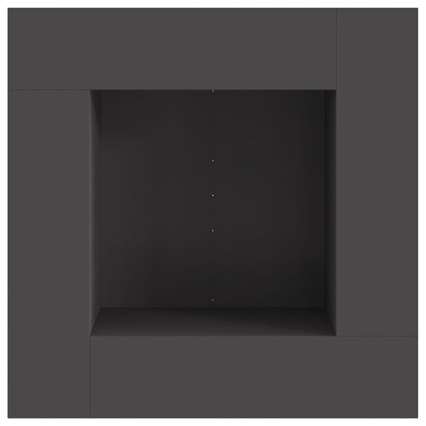 vidaXL Τζάκι Τετράγωνο Μαύρο 80x80x40 εκ. Ατσάλι