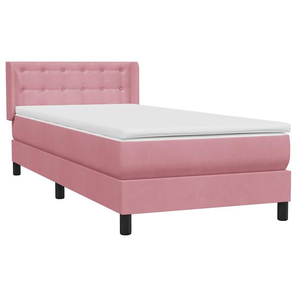 vidaXL &Kappa;&rho;&epsilon;&beta;ά&tau;&iota; Boxspring &mu;&epsilon; &Sigma;&tau;&rho;ώ&mu;&alpha; &Rho;&omicron;&zeta; 100x210 &epsilon;&kappa;. &Beta;&epsilon;&lambda;&omicron;ύ&delta;&iota;&nu;&omicron;